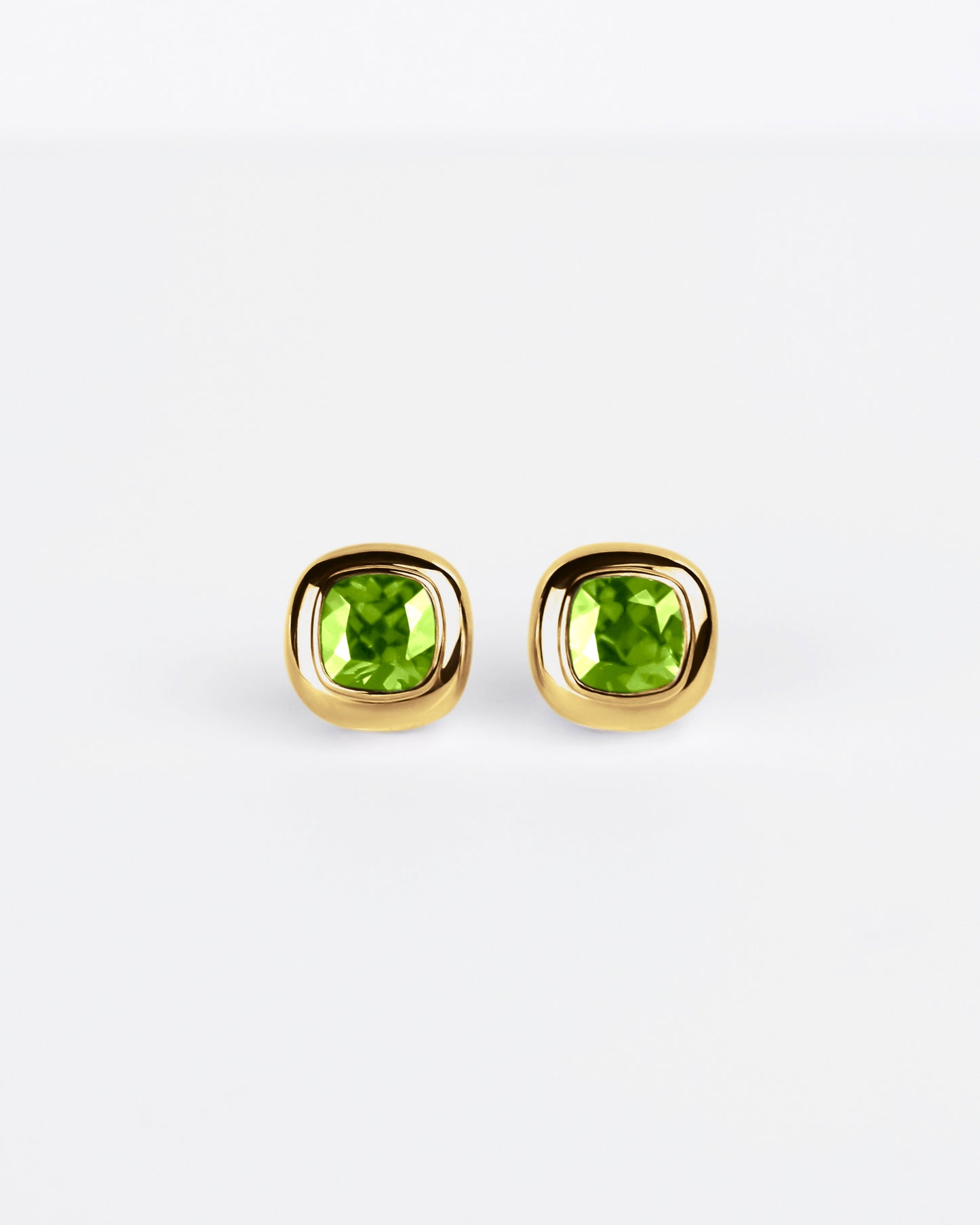 Large Puff Stud Earrings in 18K Gold