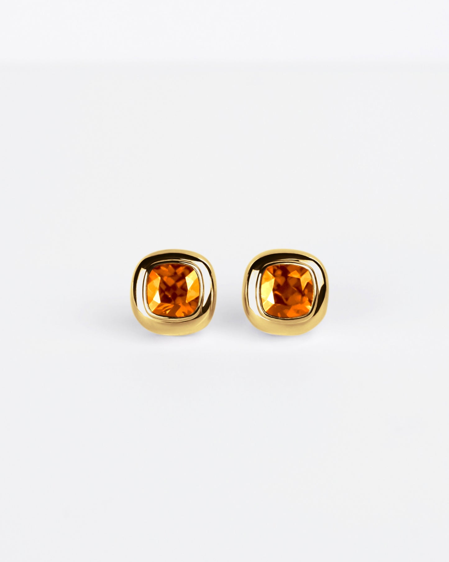 Large Puff Stud Earrings in 18K Gold