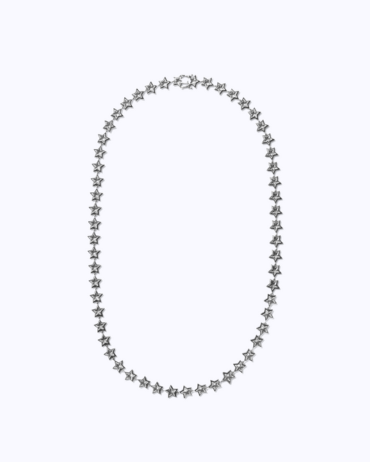 Star Link Necklace in Sterling Silver