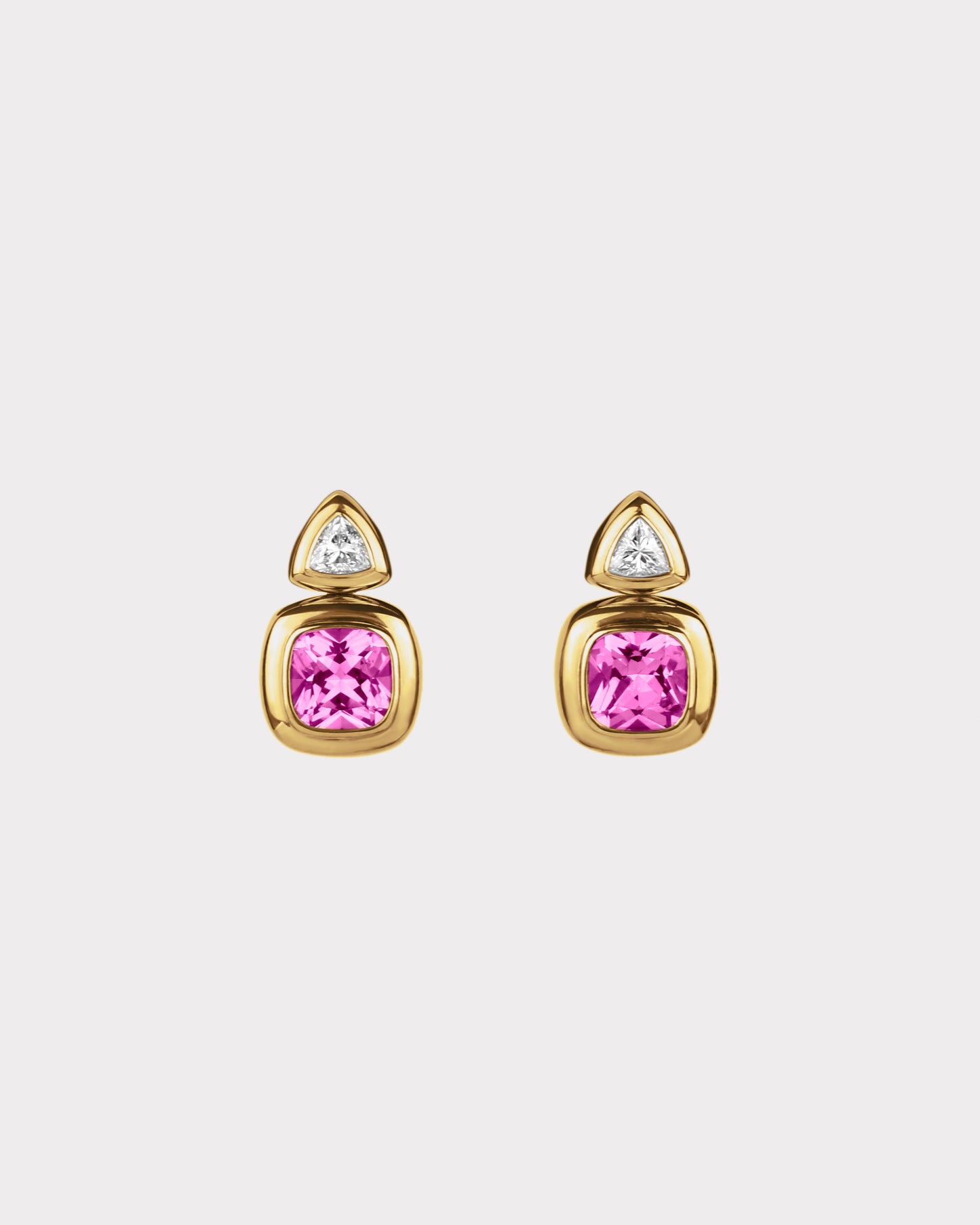 Puff Drop Earrings in 18K Gold