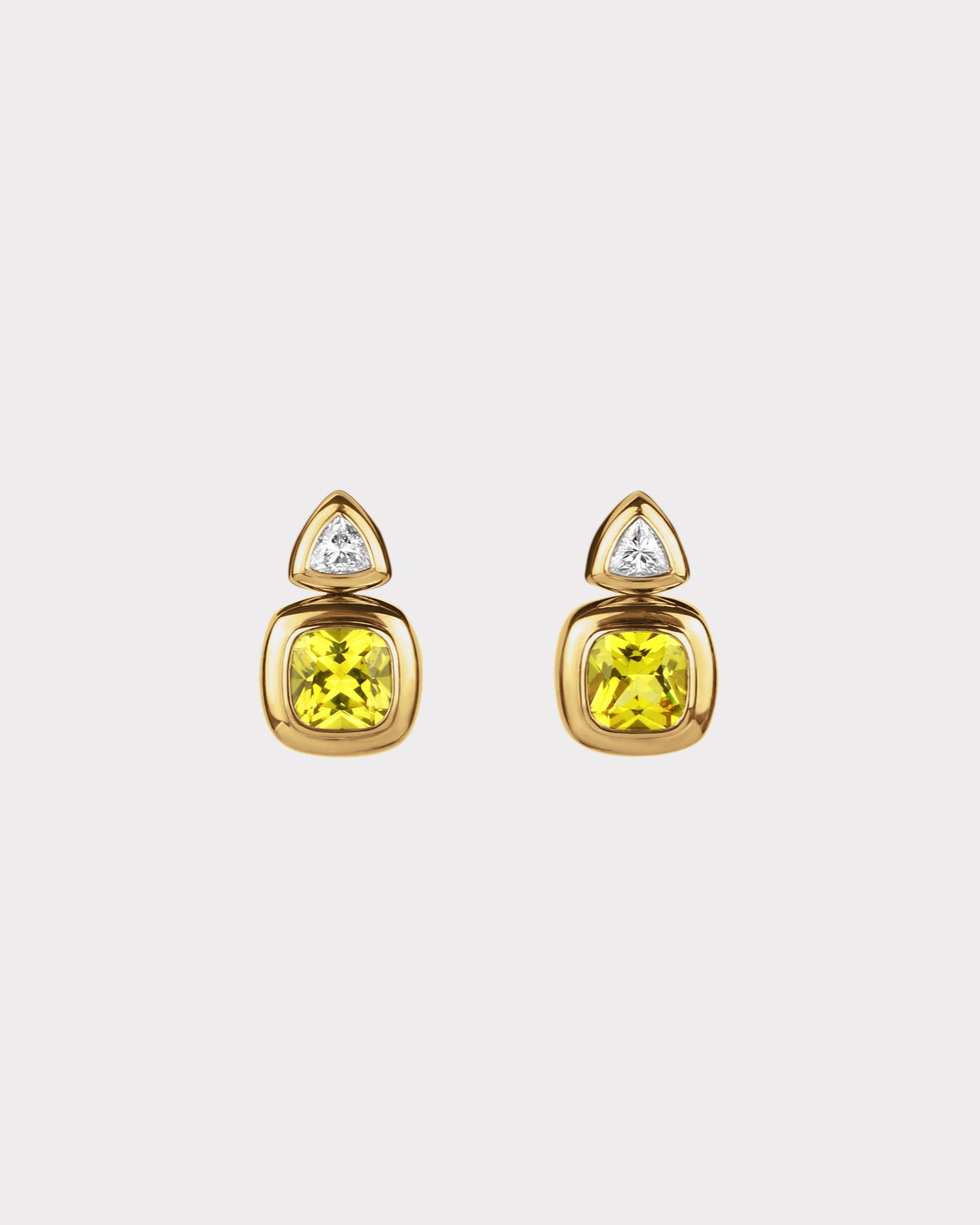 Puff Drop Earrings in 18K Gold