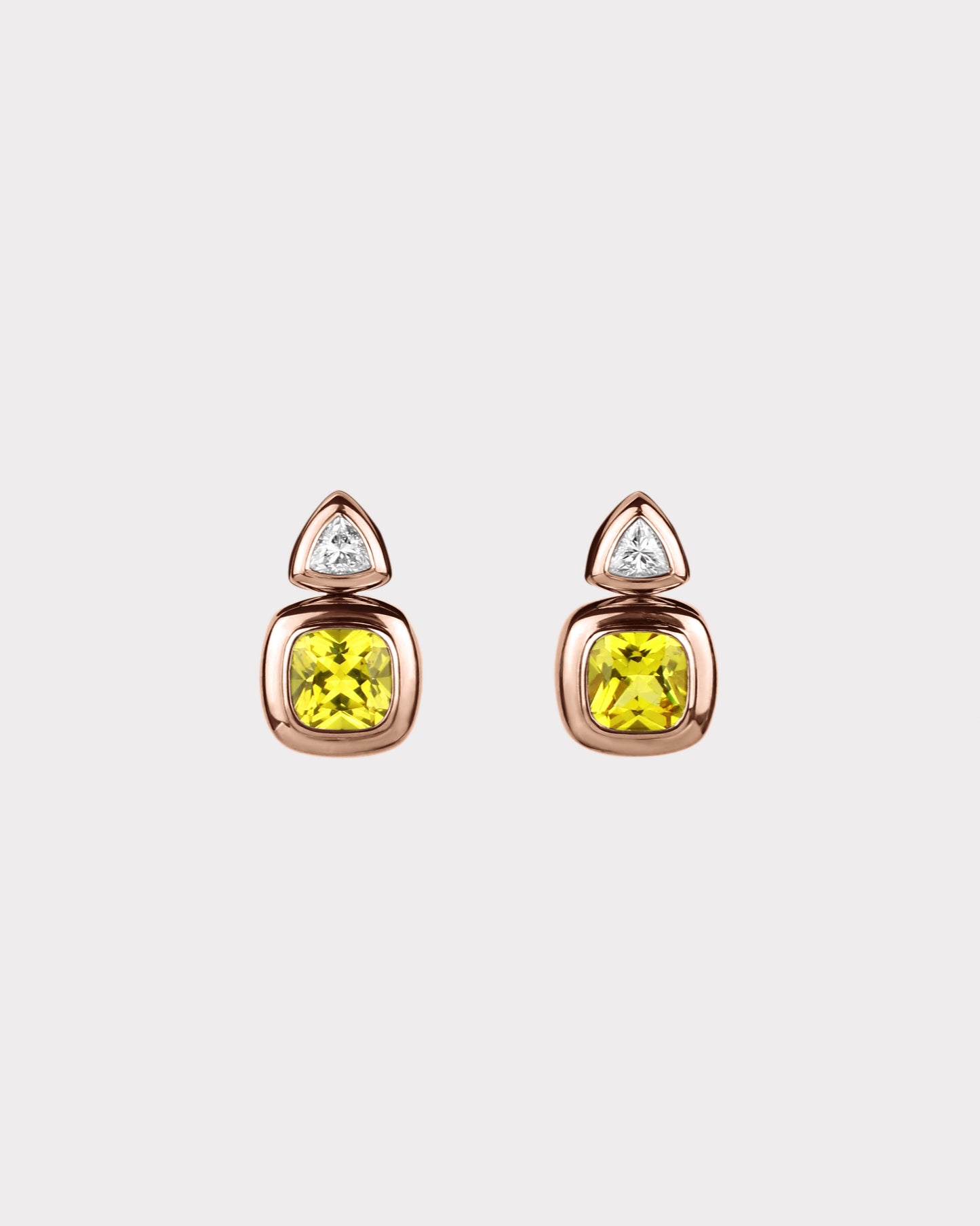 Puff Drop Earrings in 18K Gold