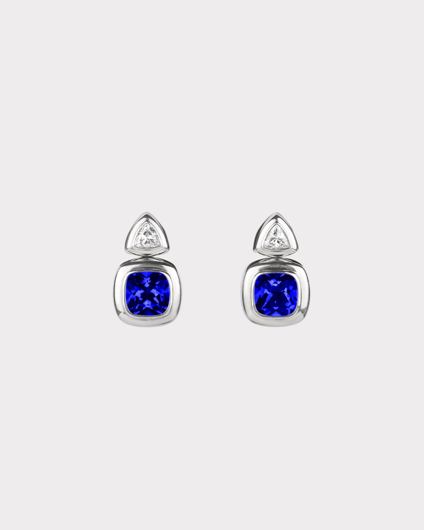 Puff Drop Earrings in Sterling Silver