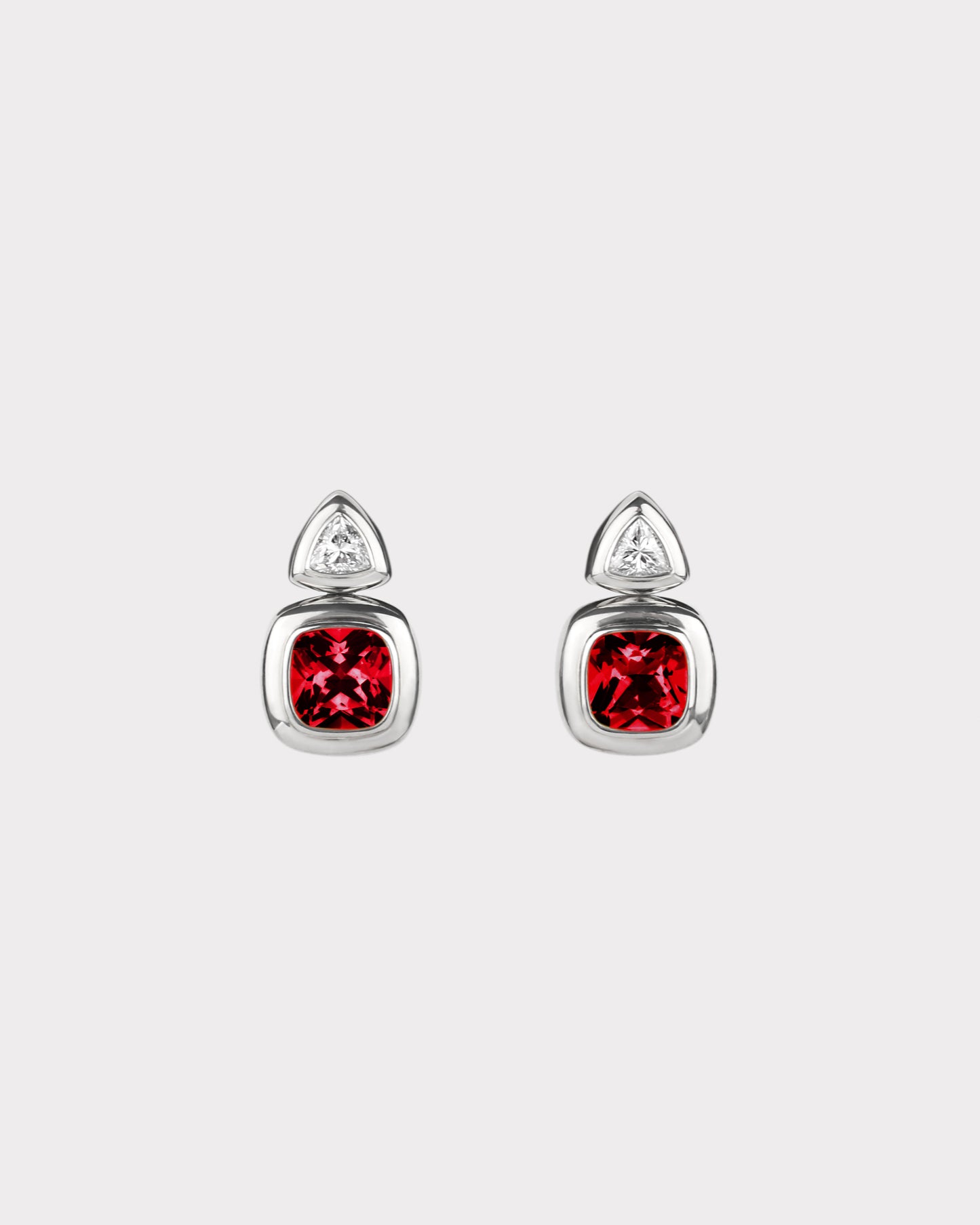 Puff Drop Earrings in Sterling Silver
