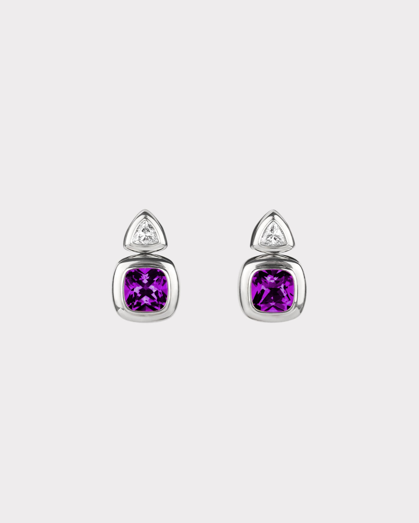Puff Drop Earrings in Sterling Silver