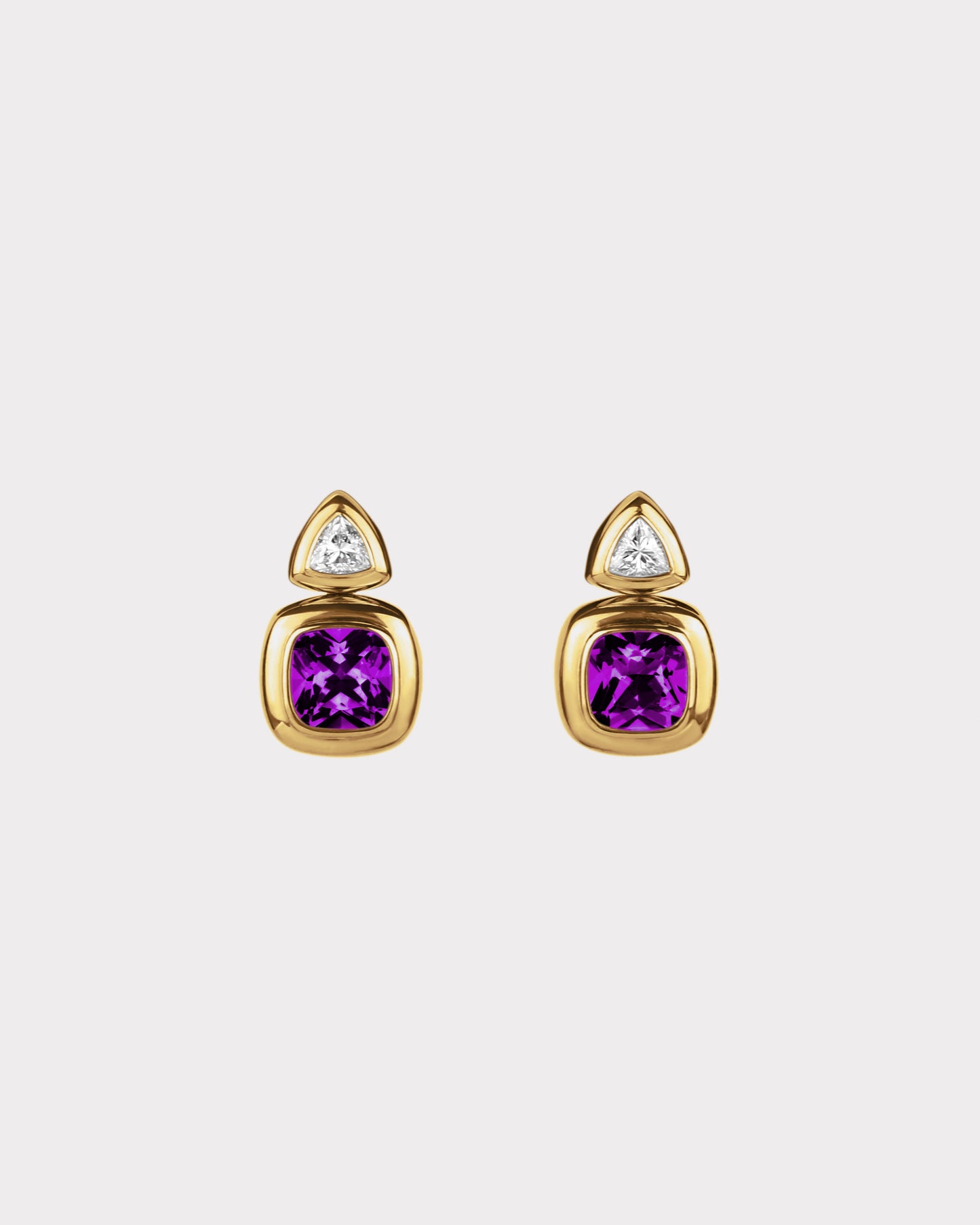 Puff Drop Earrings in 18K Gold