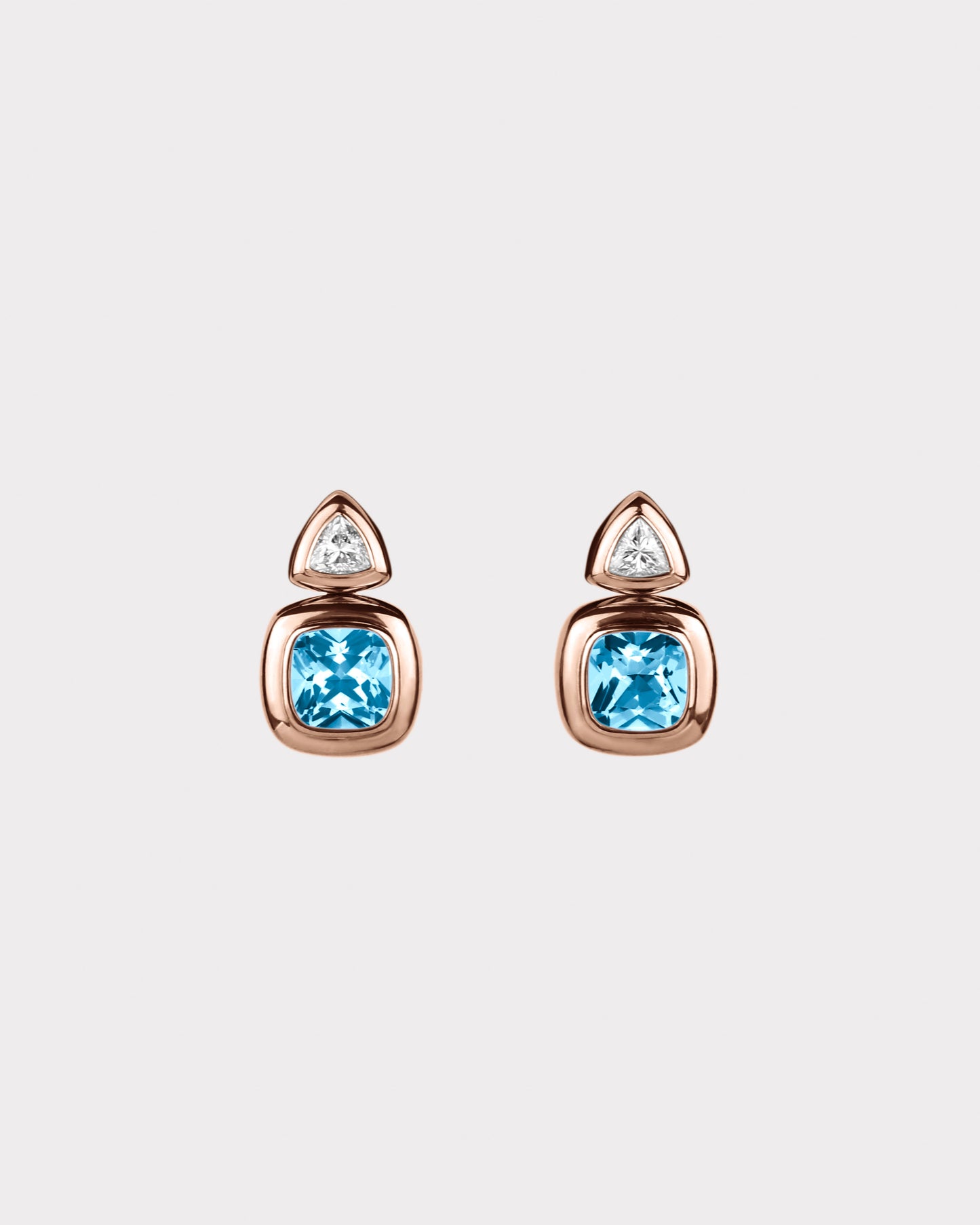 Puff Drop Earrings in 18K Gold
