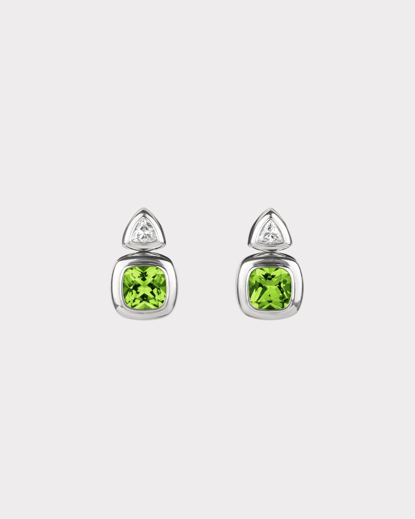 Puff Drop Earrings in Sterling Silver
