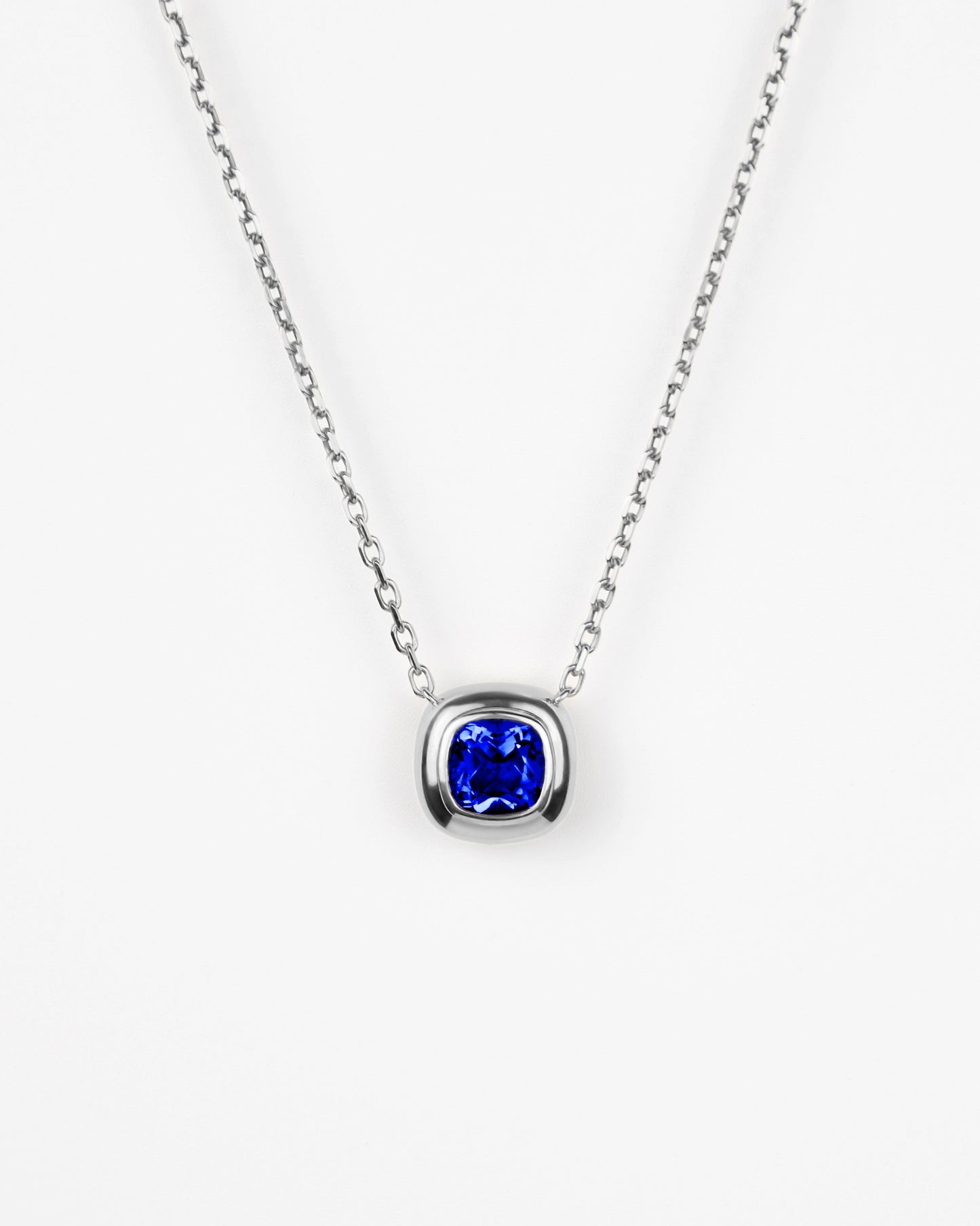 Large Puff Pendant in Sterling Silver
