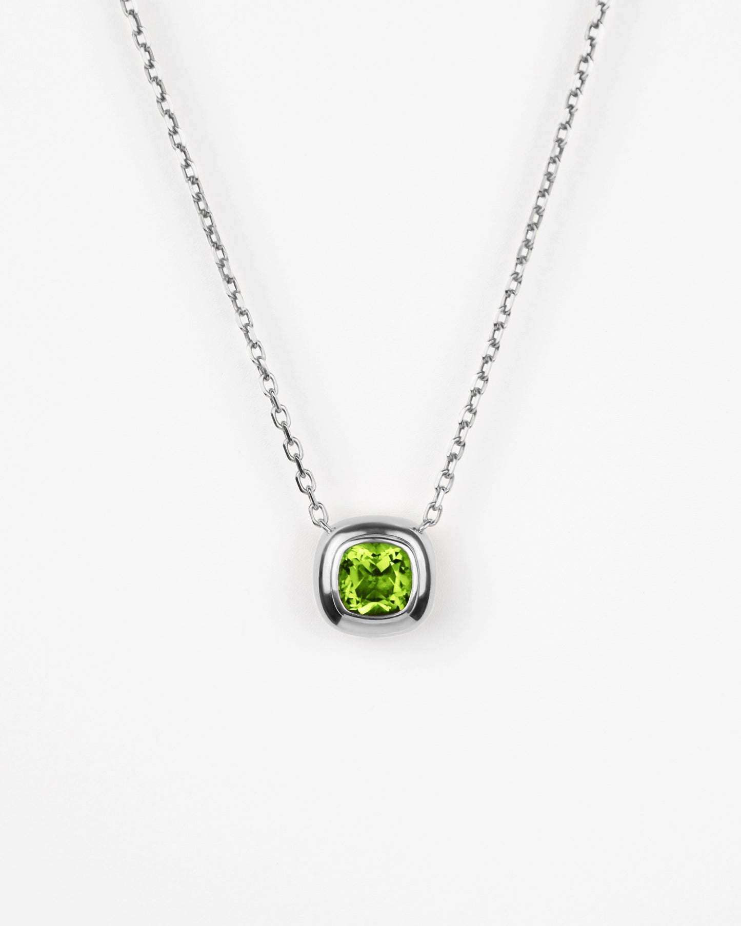 Large Puff Pendant in Sterling Silver