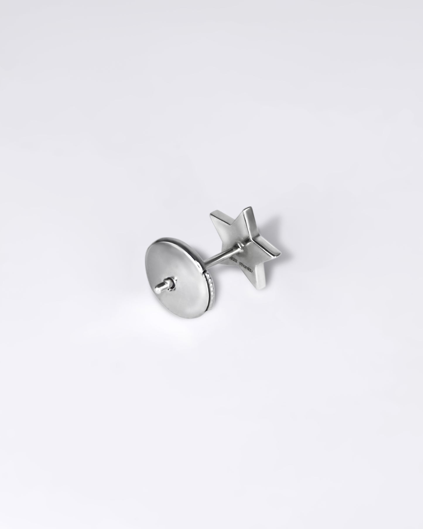 Diamond Star Stud Earrings in Sterling Silver