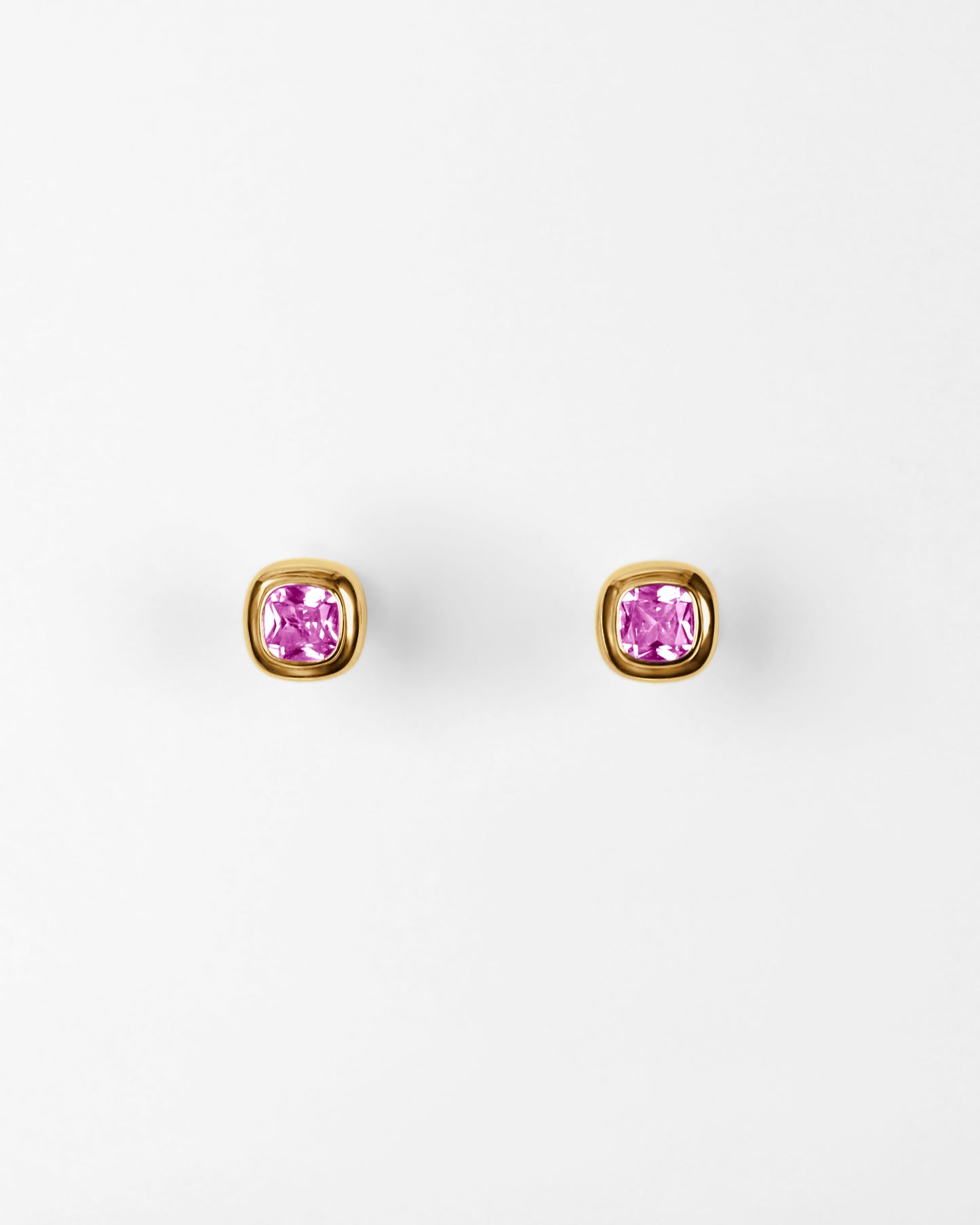 Puff Stud Earrings in 18K Gold