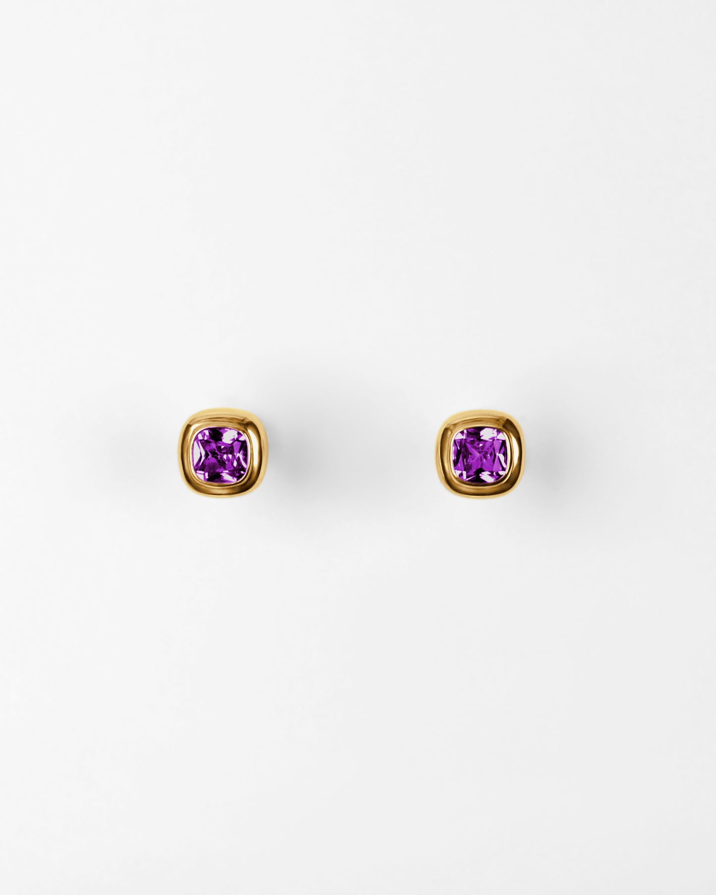 Puff Stud Earrings in 18K Gold