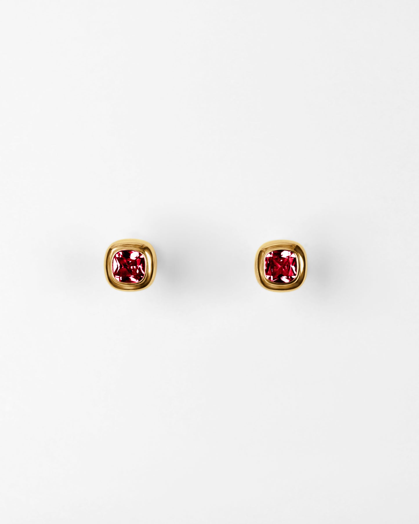 Puff Stud Earrings in 18K Gold