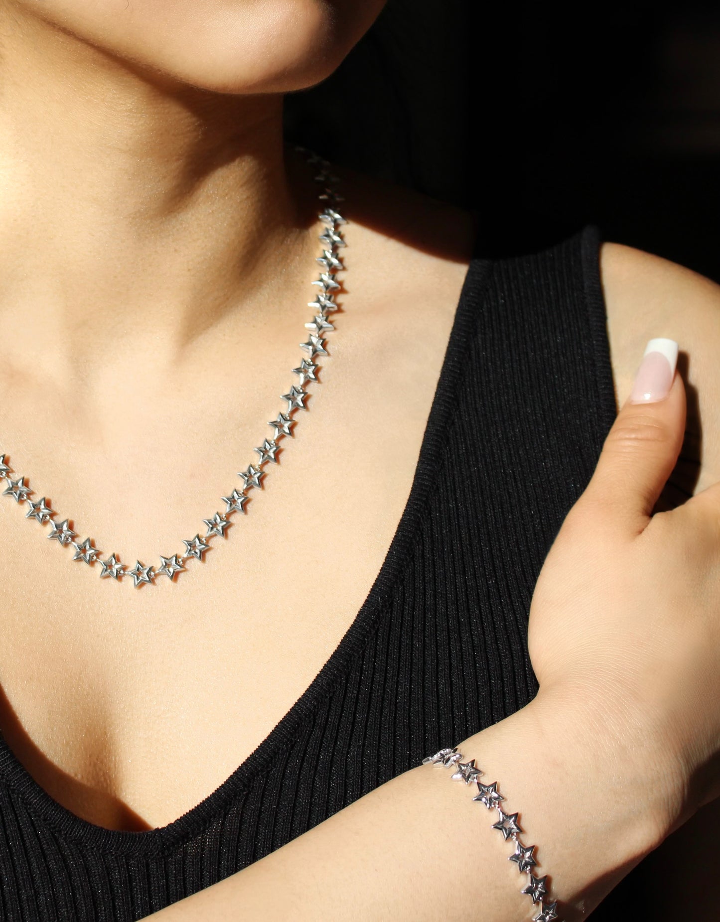 Star Link Bracelet in Sterling Silver
