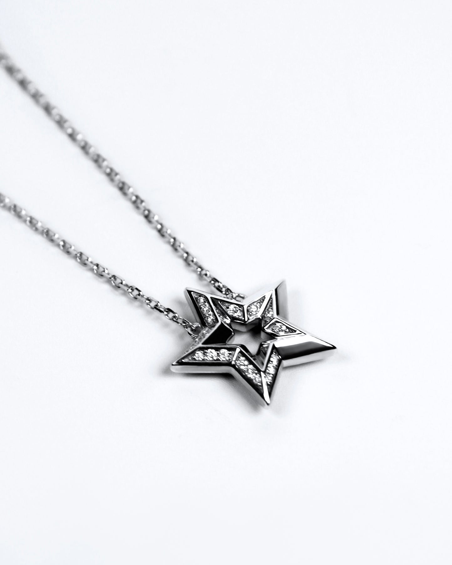 Lucky Star Diamond Pendant in Sterling Silver
