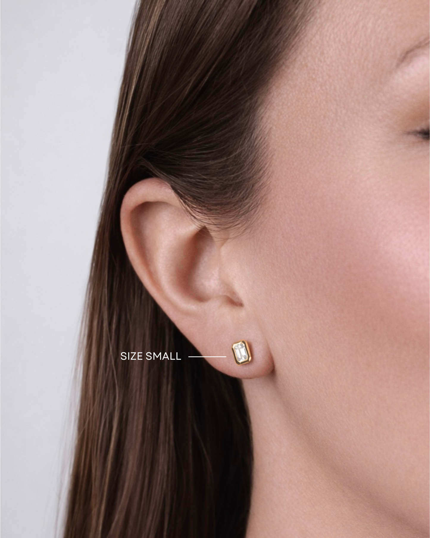 Brix Stud Earrings in 18K Gold