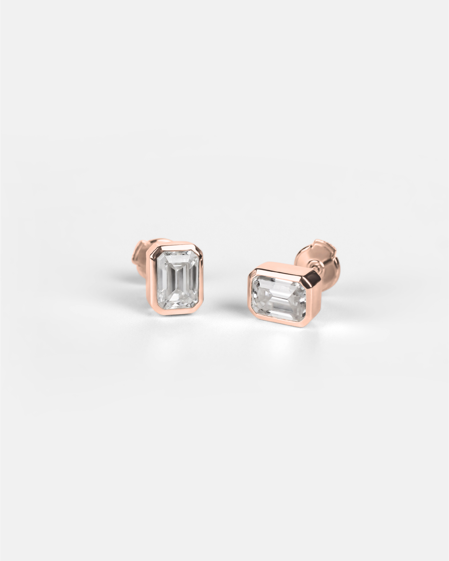 Brix Stud Earrings in 18K Gold