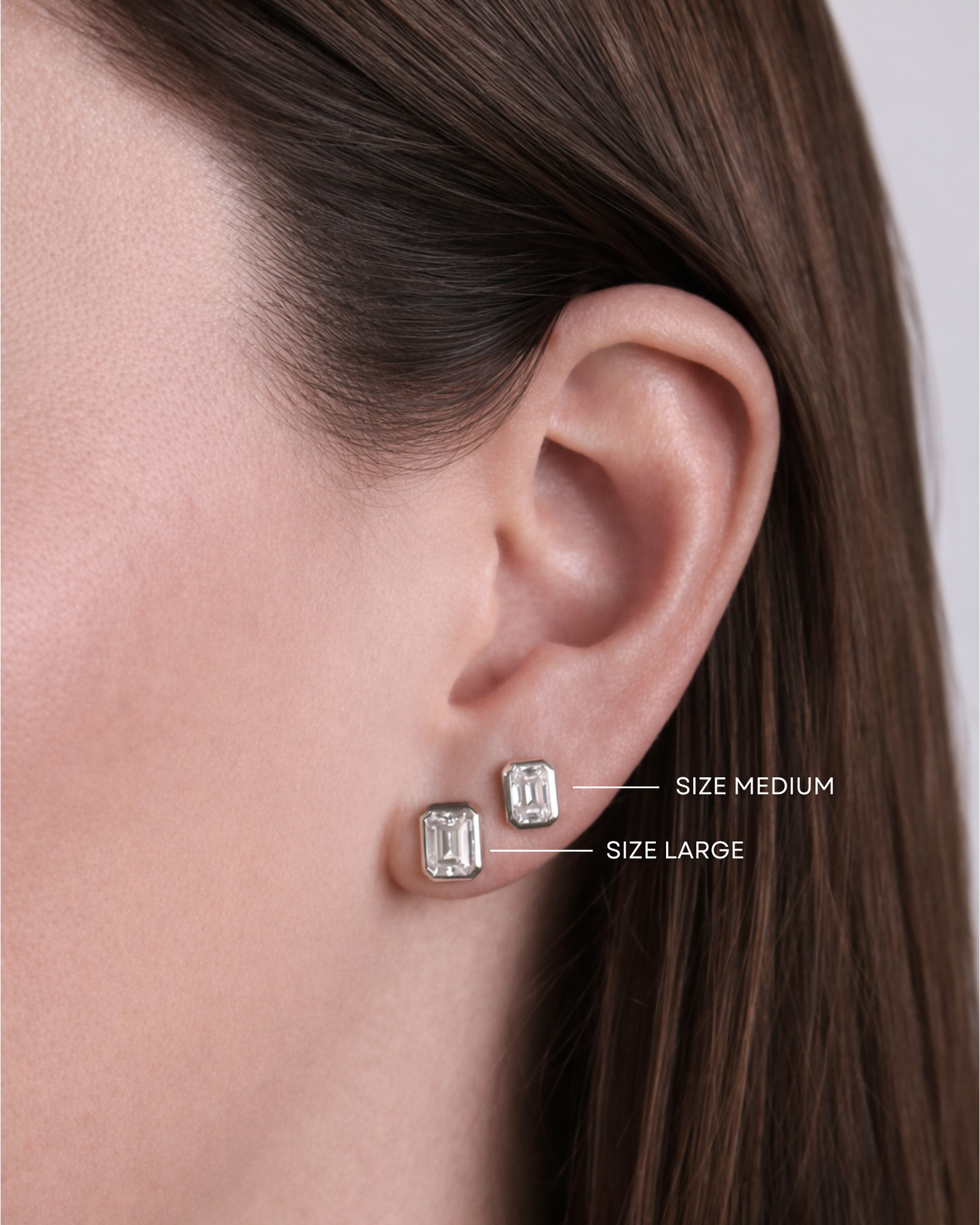 Brix Stud Earrings in Sterling Silver