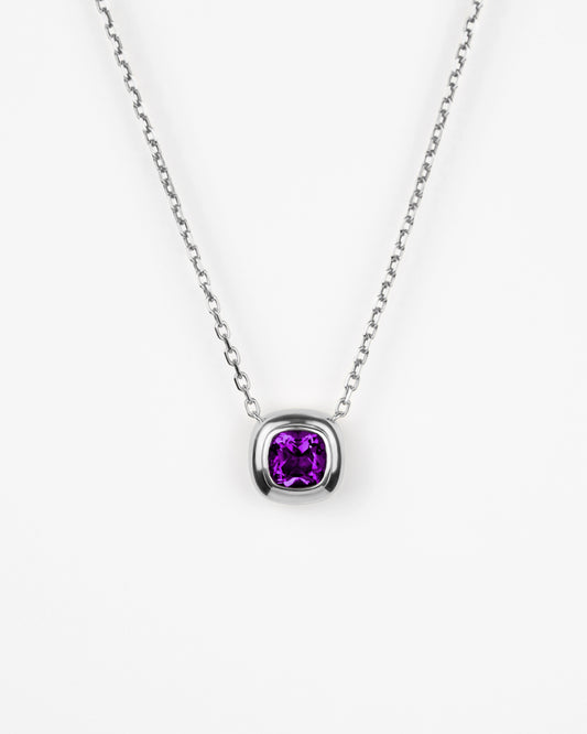Large Puff Pendant in Sterling Silver
