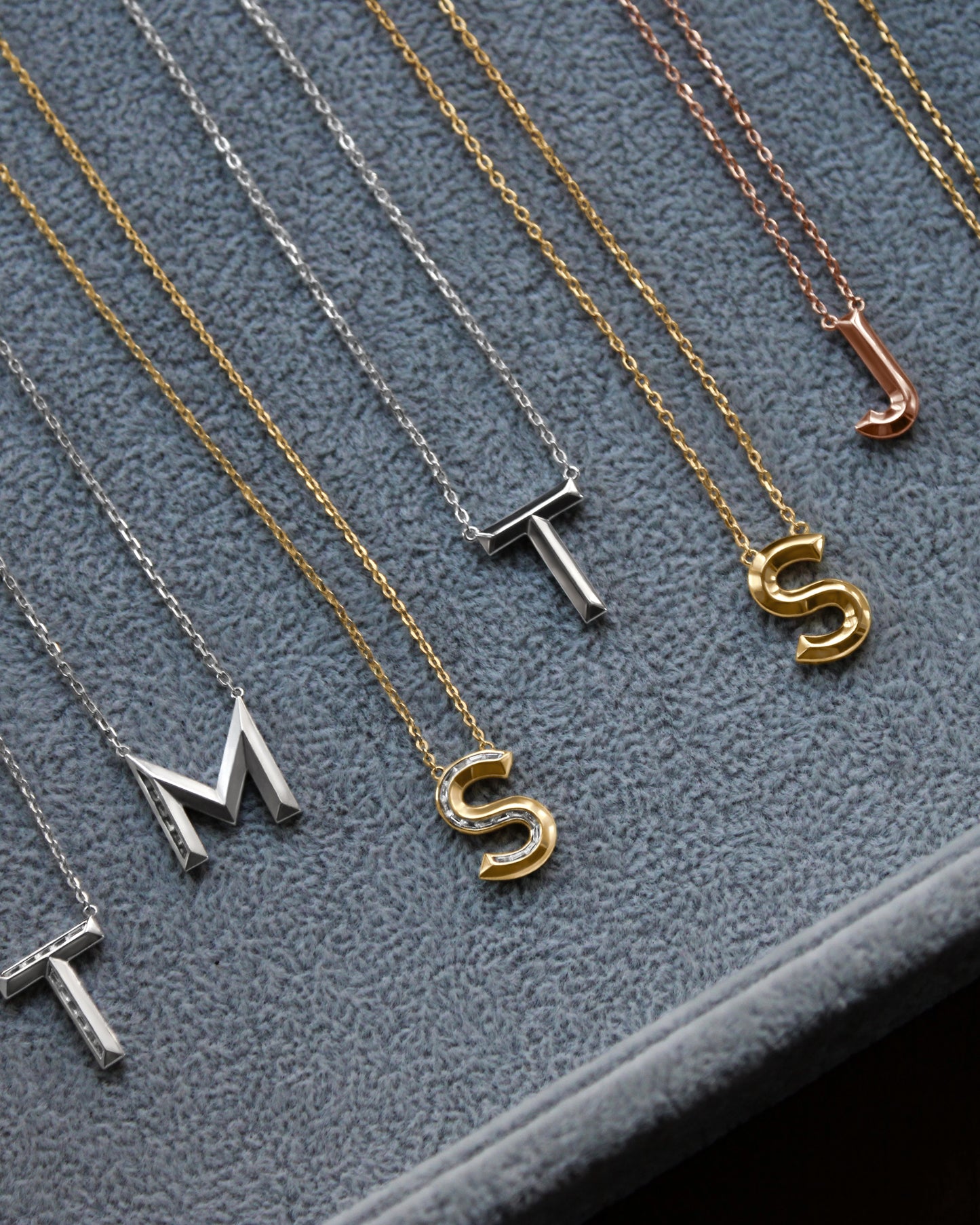 Diamond Initial Pendant in 18K Gold