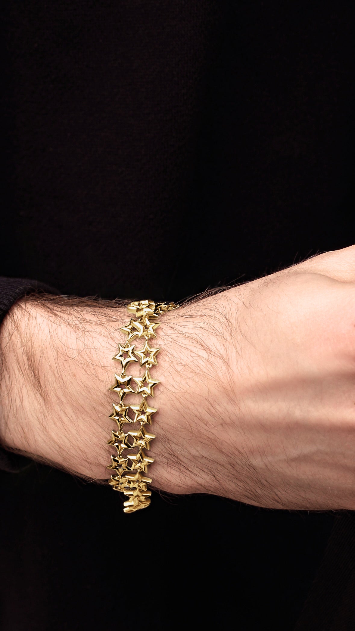Star Link Bracelet in 18K Gold