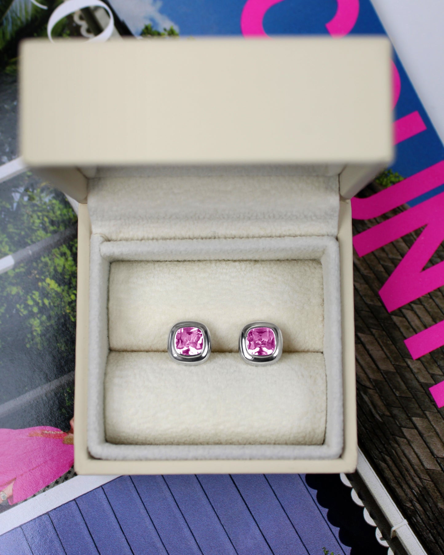 Puff Stud Earrings in Sterling Silver