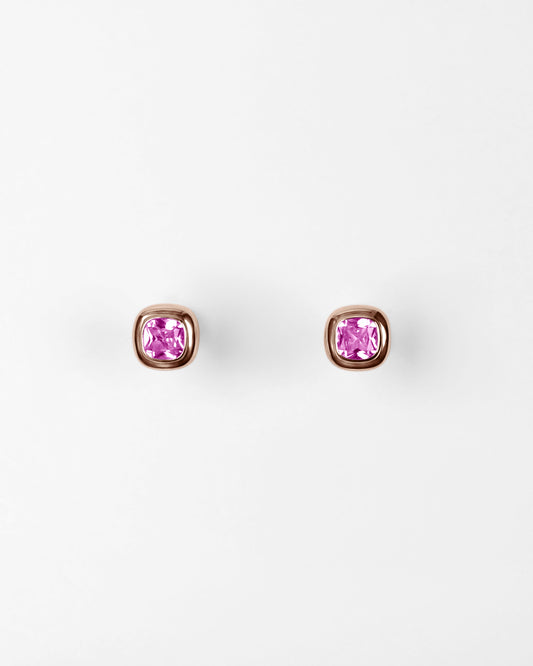 Puff Stud Earrings in 18K Gold