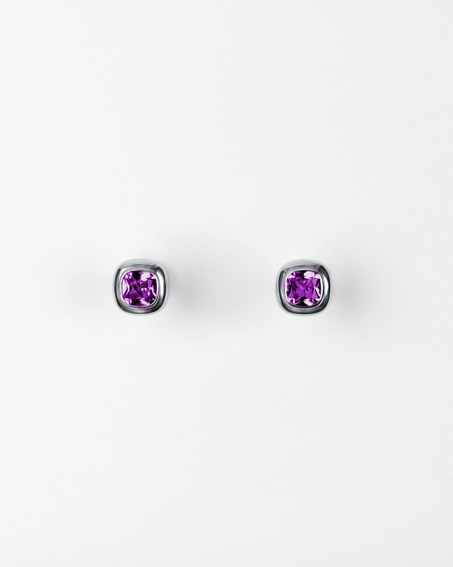 Puff Stud Earrings in Sterling Silver