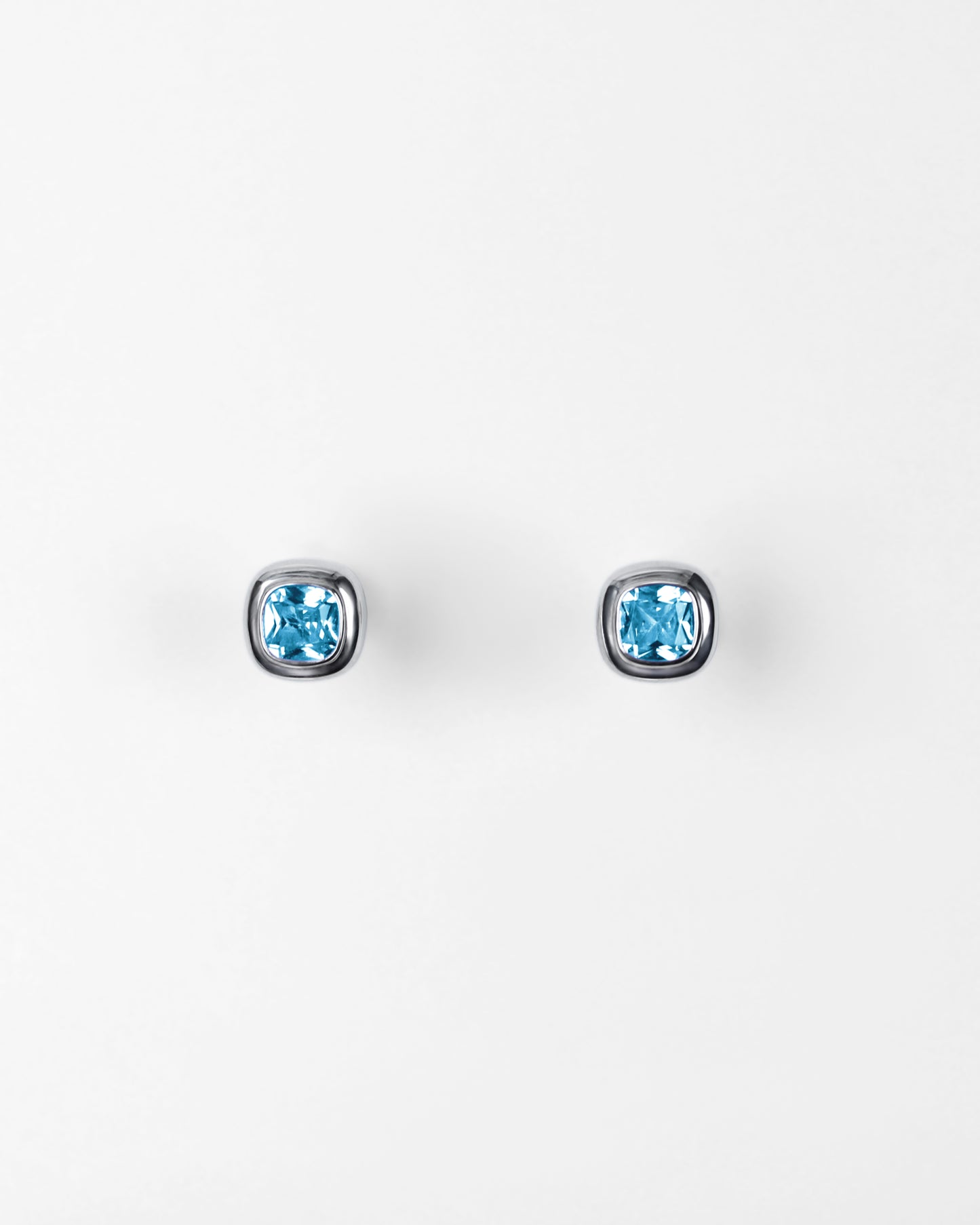 Puff Stud Earrings in Sterling Silver