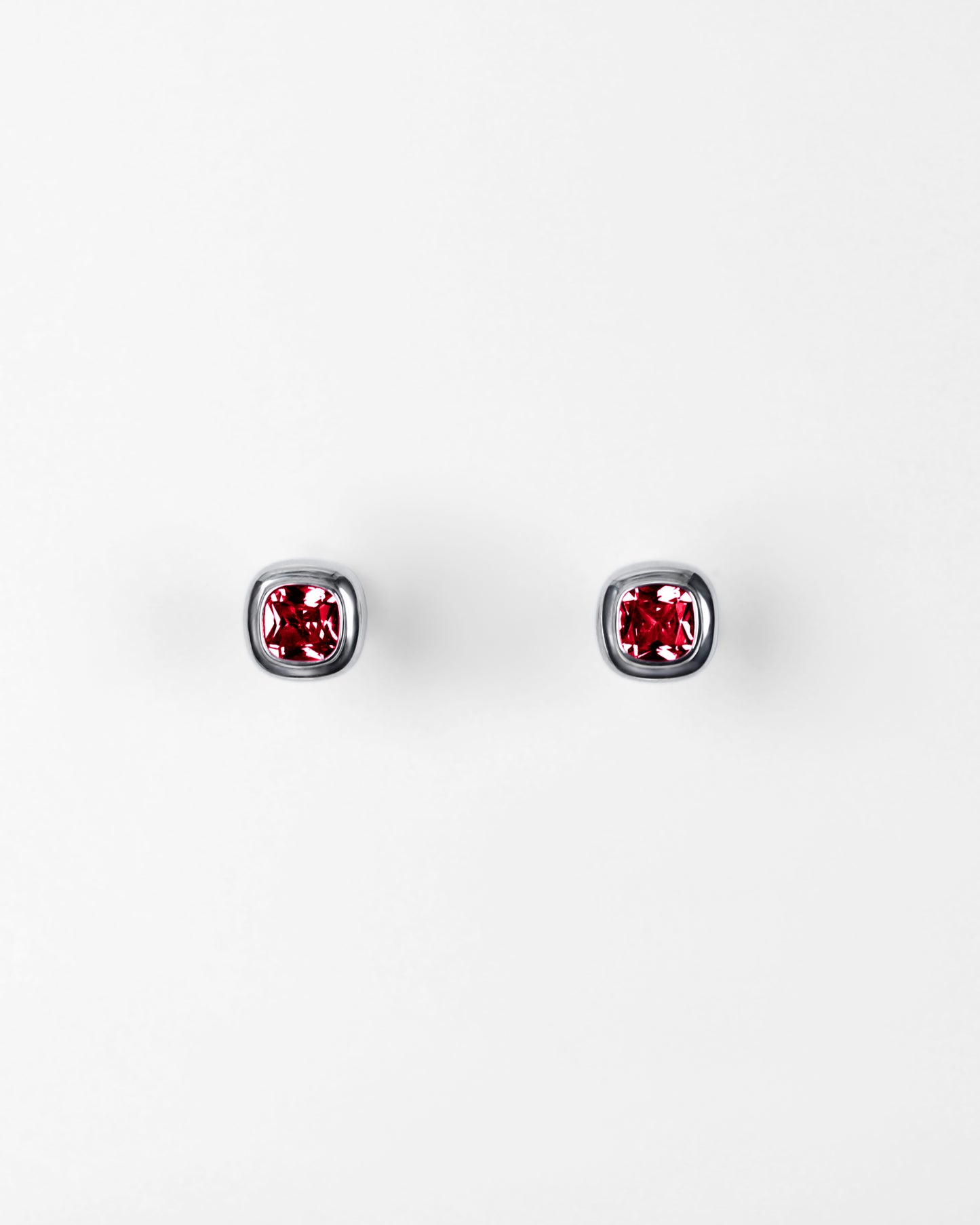Puff Stud Earrings in Sterling Silver