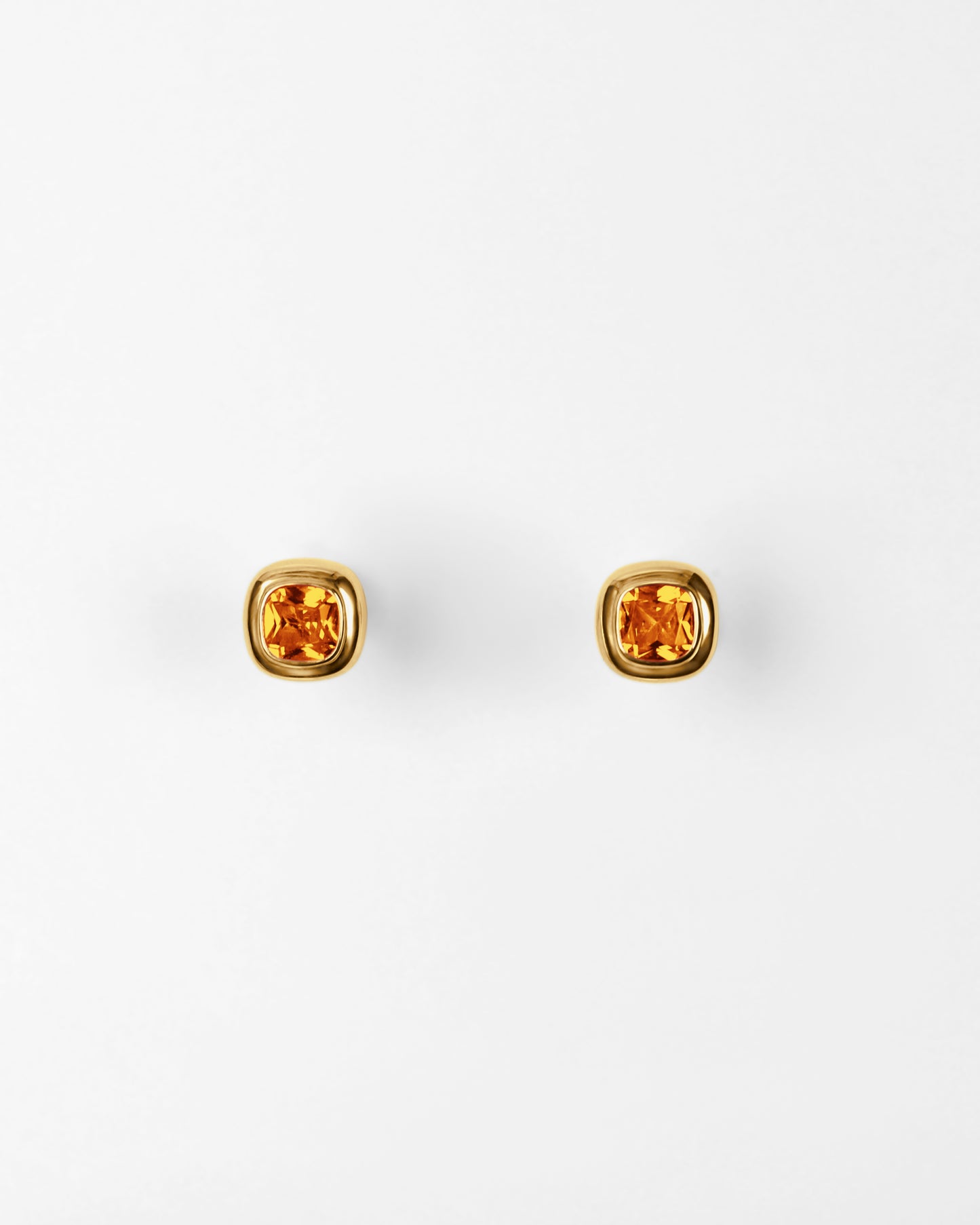 Puff Stud Earrings in 18K Gold
