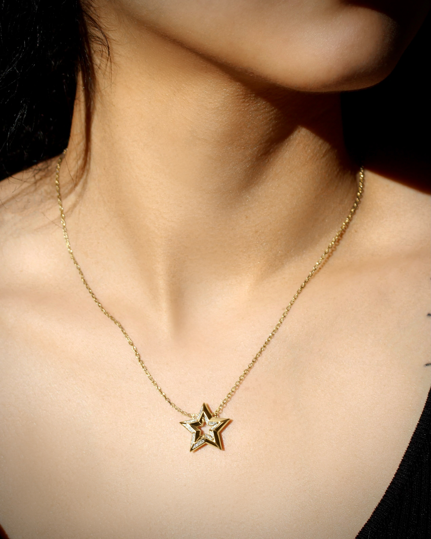 Lucky Star Diamond Pendant in 18K Gold